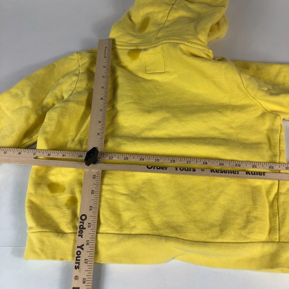 Kith Sponge Bob Squarepants Kids 7 Yellow & Black Embroidered Long Sleeve Hoodie - Picture 10 of 13